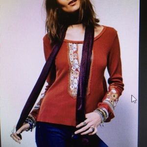 Free People embroidered thermal